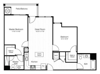 the allure mineola 2 bedroom apartment with balcony