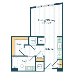 a floor plan of a bedroom apartment with a bathroom and a living room