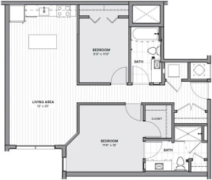 a blueprint of a floor plan of a house