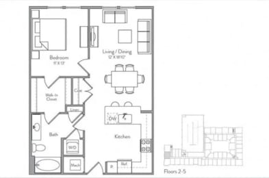 a floor plan of a house with bedrooms and a living room