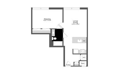 a floor plan of a house with an open floor plan