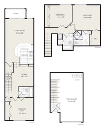  Floor Plan 3 Bed/3 Bath Townhome with Garage-Bridgehampton