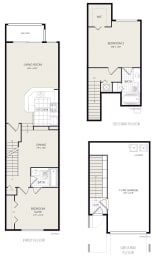  Floor Plan 2 Bed/2 Bath Townhome with Garage-Lake Placid