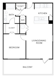A black and white image of a floor plan for a home.