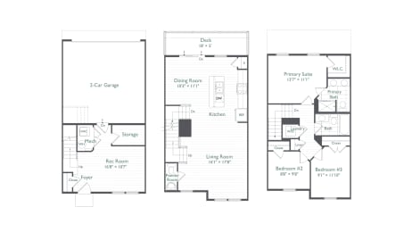 The Branch Floor Plan at The Retreat at Brandywine Crossing, Brandywine, MD