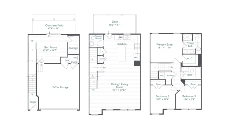 The Cheverly Floor Plan at The Retreat at Brandywine Crossing, Brandywine