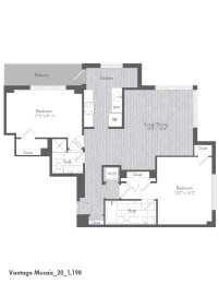  Floor Plan 2 Bed 2 Bath - B7