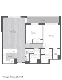  Floor Plan 2 Bed 2 Bath - B4