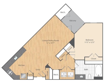  Floor Plan 1 Bed/1 Bath-A8