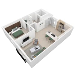 1 Bed - 1 Bath |756 sq.ft. A4