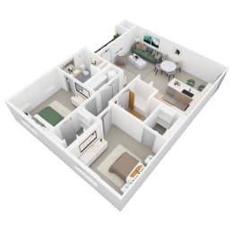 2 Bed - 2 Bath |Up to 1,112 sq.ft. B4