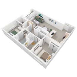 2 Bed - 2 Bath |Up to 1,155 sq.ft. B8