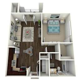 1x1b Arlington B at Concord Ridge Apartments, Concord, 28027