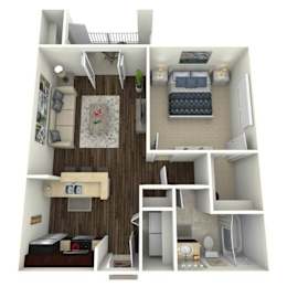 1x1 A 658 Sq. Ft (Arlington) at Concord Ridge Apartments, North Carolina