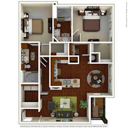 B2 Floor Plan at Terraces at Town Center, Florida, 32256