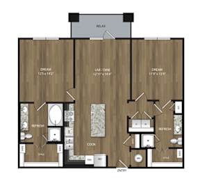 B3 1156 SQ FT at Magnolia Grove Apartments, Terrell