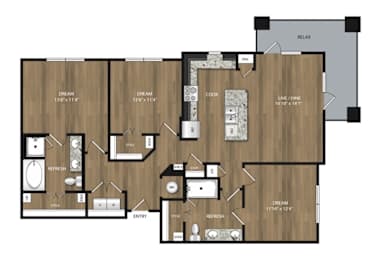 C1 1343 SQ FT at Magnolia Grove Apartments, Terrell