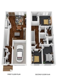 3 bed 2.5 bath Breckenridge Floor Plan at The Lodge at Overland, Minnesota, 55901