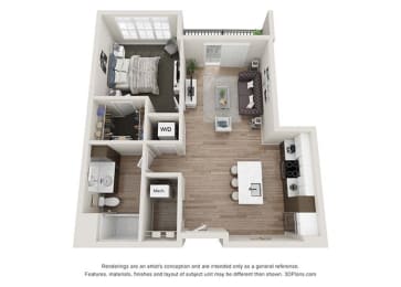1 bedroom 1 bathroom at Velo Village Apartments, Wisconsin