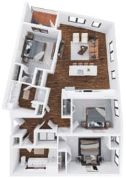 our apartments showcase a flexibility with our floor plans