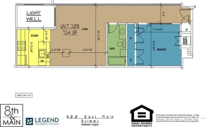 Floor Plan  8th and Main 205