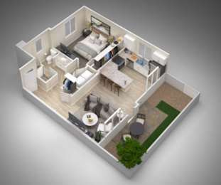 1 Bedroom 1Bathroom at Soleil at Canyon Trails Apartments, Arizona