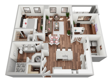 1D Floor Plan at Magnolia Square, Naples