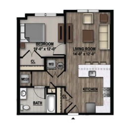 1 Bedroom Floor Plan Image
