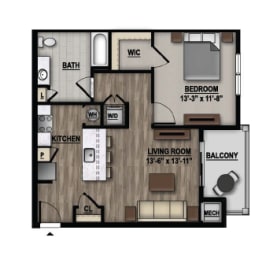 1 Bedroom Floor Plan Image