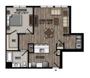 1 Bedroom Floor Plan Image
