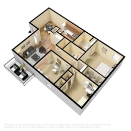 2 bed 2 bath at Diamond  Trail Apartments, Oklahoma City, Oklahoma