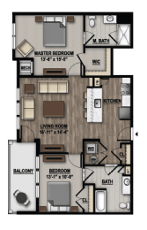 2 Bedroom Floor Plan Image