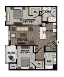2 Bedroom Floor Plan Image
