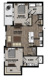 2 Bedroom Floor Plan Image