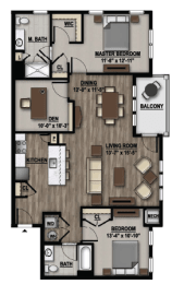 2 Bedroom Floor Plan Image