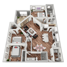 3A Floor Plan at Magnolia Square, Naples, FL, 34109