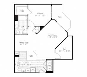 1D Floor Plan at The Reserve at Riverdale, Riverdale, 07457