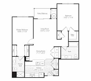 2F Floor Plan at The Reserve at Riverdale, Riverdale
