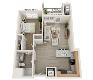 A1 Floor Plan at The Bend Arbordale, Williamsburg