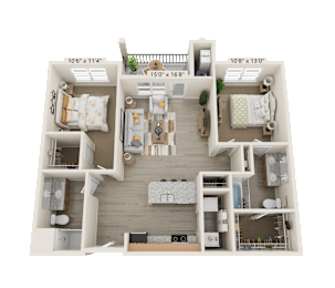B3 Floor Plan at The Bend Arbordale, Williamsburg, VA