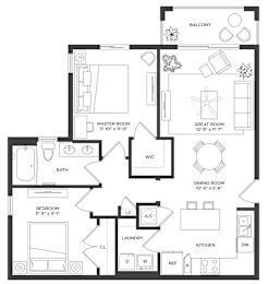 CASSAVA Floor Plan at The Lotus at Village Walk, Fort Myers