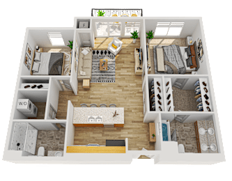 C Floor Plan at Wheaton 121, Wheaton, 60187