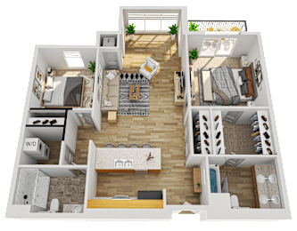 C1 Floor Plan at Wheaton 121, Wheaton, 60187