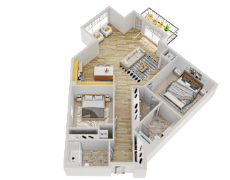 N1 Floor Plan at Wheaton 121, Wheaton