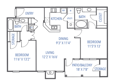 Denali w/ attached garage floor plan