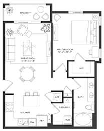 FERN Floor Plan at The Lotus at Village Walk, Fort Myers, 33966
