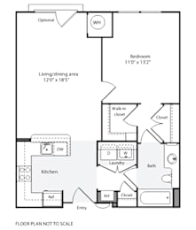 a floor plan of a house with a bedroom and a living room