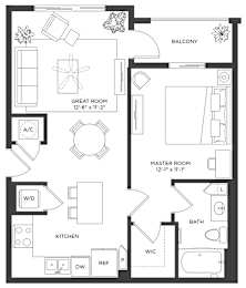 HIBISCUS Floor Plan at The Lotus at Village Walk, Florida, 33966