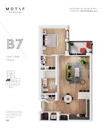 A floor plan of a one bedroom apartment with a bathroom.