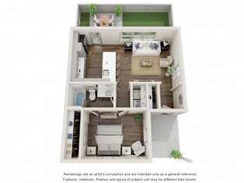 1 bed 1 bath at The Cottages at Old Monrovia Apartment , Alabama